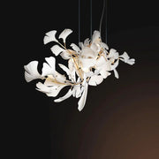 Bustling Ceramic Ginkgo Leaf Chandelier