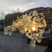 Bustling Ceramic Ginkgo Leaf Chandelier