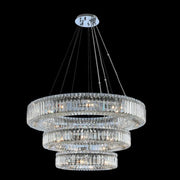 Traditional Three Rings Crystal Chandelier Modern Living Room Chandelier18''+26''+36''