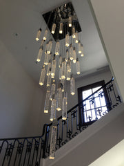 3/7/13/25/41-Light Glacier Bubble Crystsal Chandelier in Gold/Chrome/Black Finish