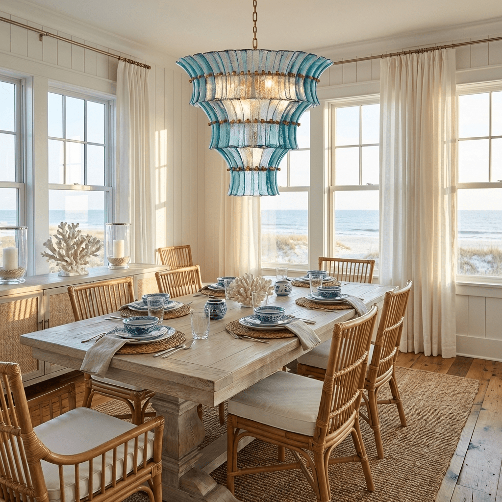 Calyra Tiered Glass Chandelier Murano lighting by Blushlighting
