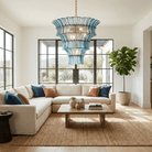Calyra Tiered Glass Chandelier Murano lighting by Blushlighting