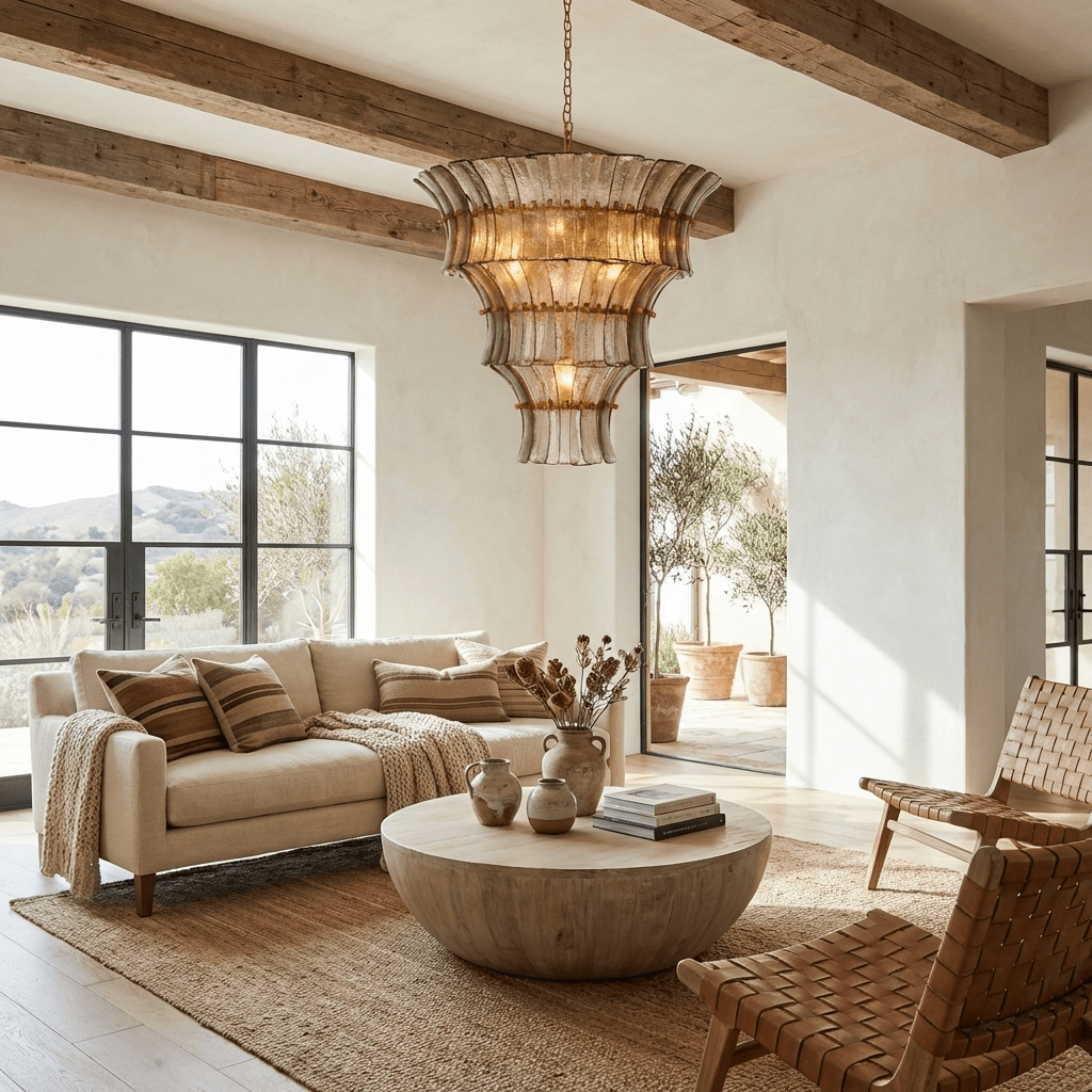 Calyra Tiered Glass Chandelier Murano lighting by Blushlighting
