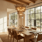 Calyra Tiered Glass Chandelier Murano lighting by Blushlighting