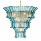 Calyra Tiered Glass Chandelier Murano lighting by Blushlighting