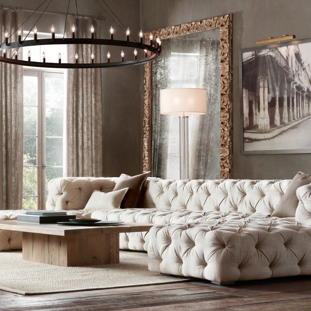 Camina Vintage Filament Round Chandelier 50‘’D