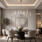 Modern Chandelier in a living room
