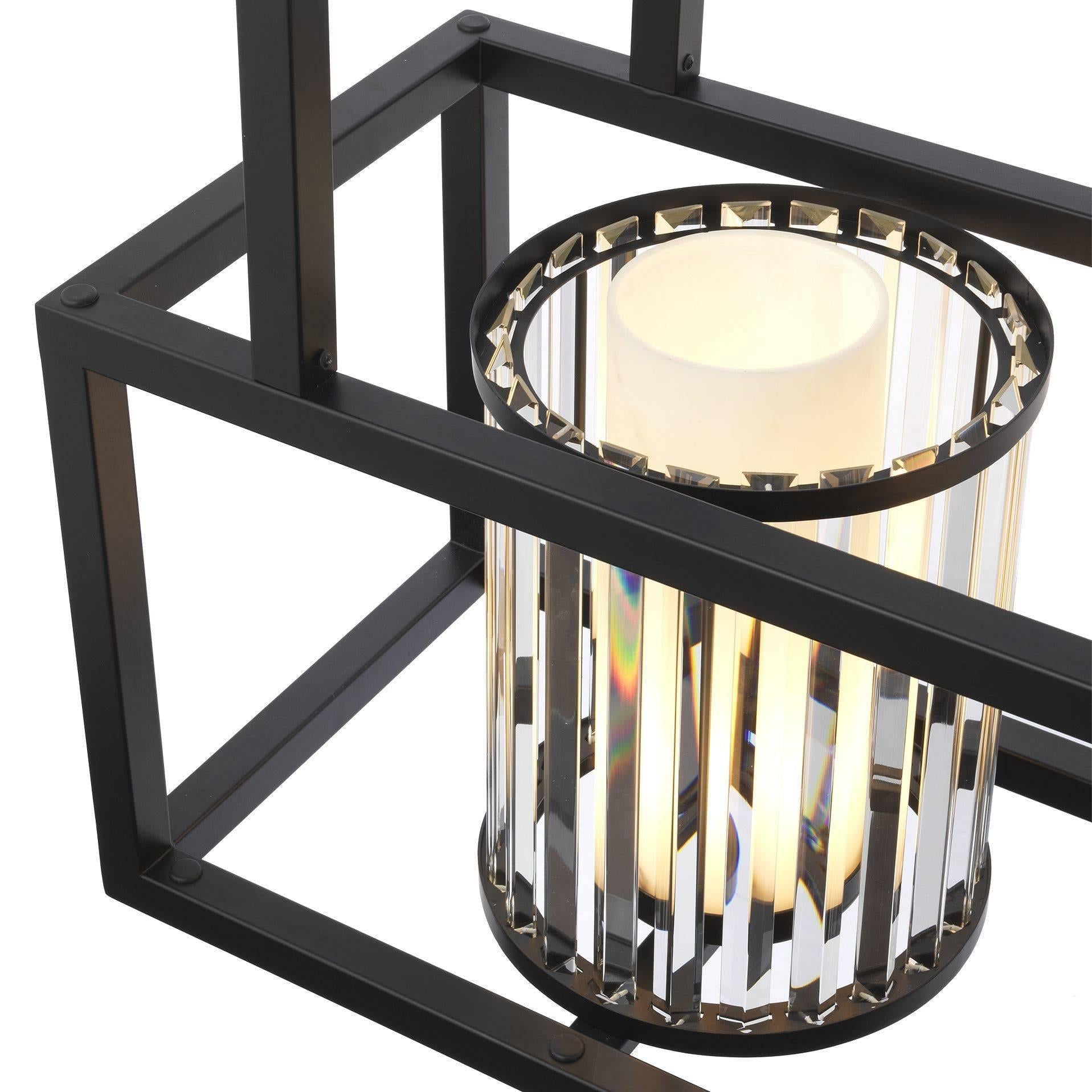 Carducci Modern Alabaster Chandelier - [Black]