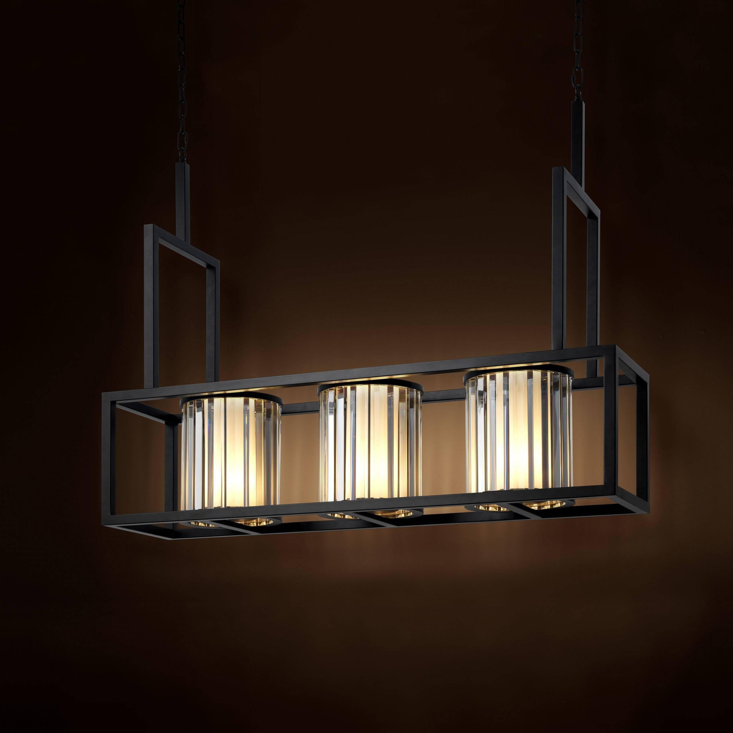 Carducci Modern Alabaster Chandelier - [Black]