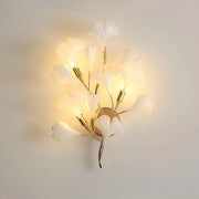 Ceramic Ginkgo Leaf Wall Lamp