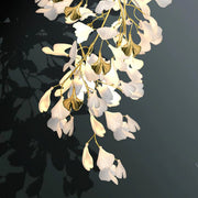 Ceramic Ginkgo Leaf Wall Lamp