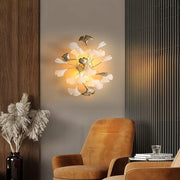 Ceramic Ginkgo Leaf Wall Lamp