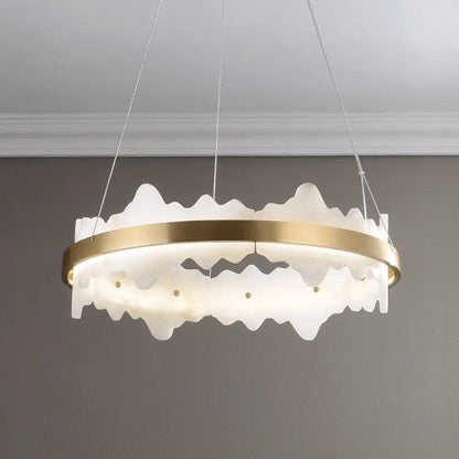 Spain Alabaster Brass Indoor Chandelier Lighting