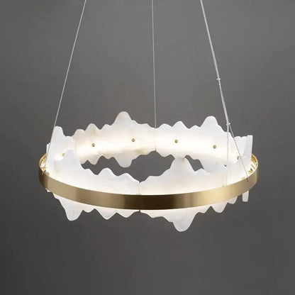 Spain Alabaster Brass Indoor Chandelier Lighting