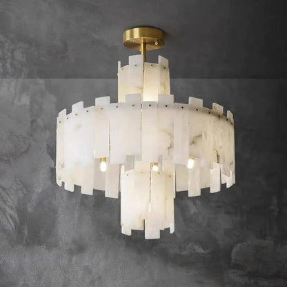Spain Alabaster Round Modern Chandeliers