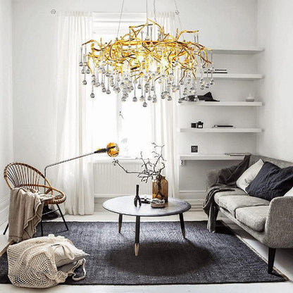 Doris Crystal Round Branch Chandelier 23.5"D GBUd
