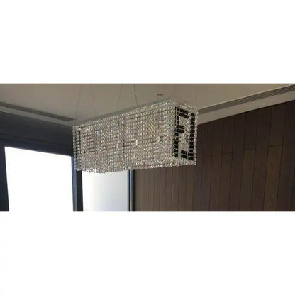 Fendi Modern Rectangular Crystal Chandelier