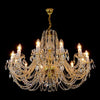 Classical Brillante 12 Light Crystal Glass Chandelier