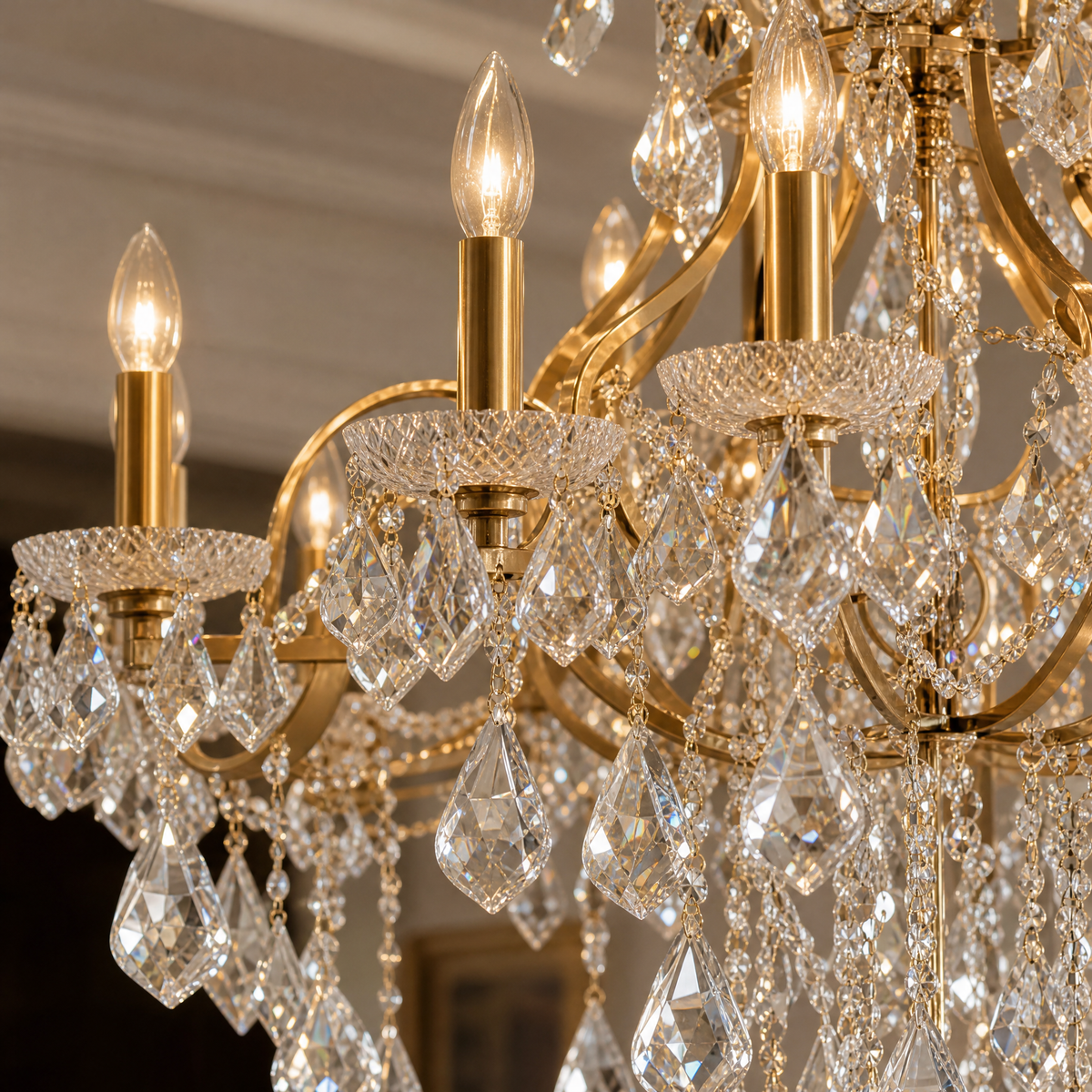 Clear Glass Clip Light D30.7 - Gold