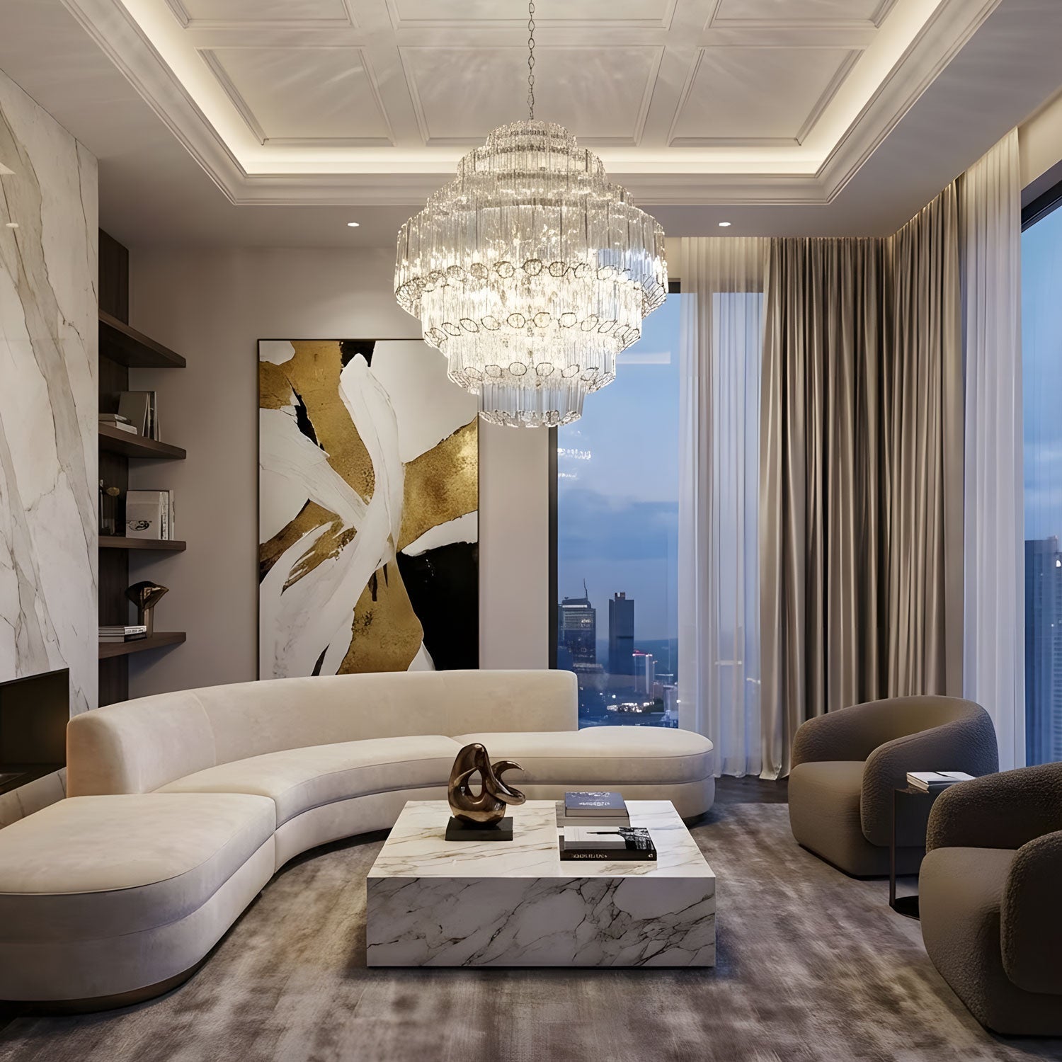 Clear Grande Palermo Chandelier - Vakkerlight