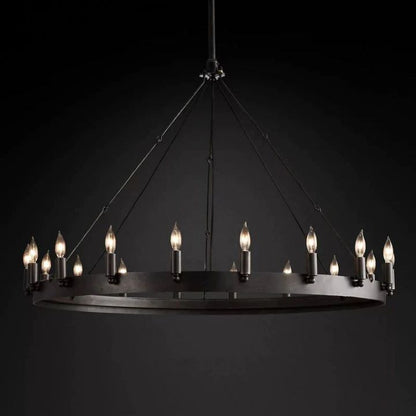 Camina Vintage Candelabra Round Chandelier 38''D
