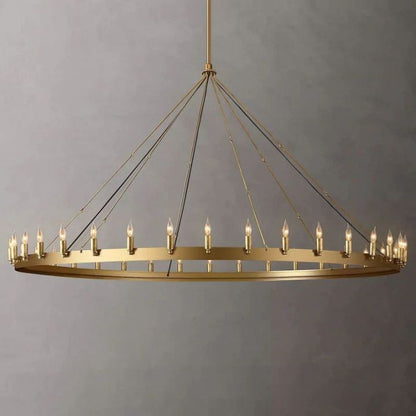 Camina Vintage Candelabra Round Chandelier 73''D