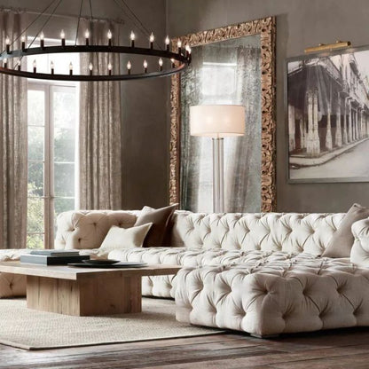 Camina Vintage Candelabra 2-Tier Round Chandelier 63''D
