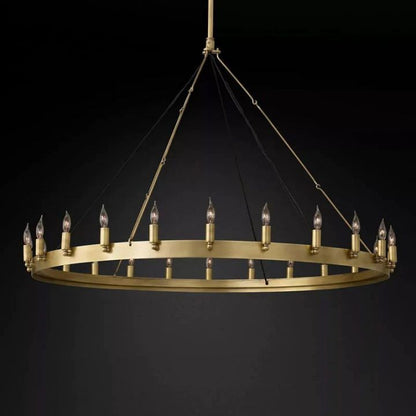 Camina Vintage Candelabra Round Chandelier 50''D