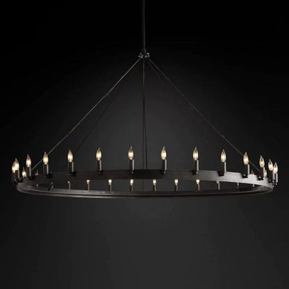 Camina Vintage Candelabra Round Chandelier 63''D