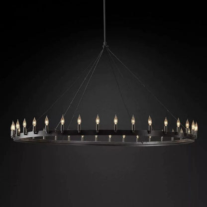 Camina Vintage Candelabra Round Chandelier 73''D