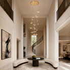 Crane Cascading Handmade Glass Chandelier