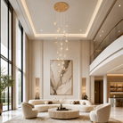Crane Cascading Handmade Glass Chandelier