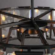 Hoden Modern Crystal Round Chandelier For Living Room, Luxury Chandelier 19"