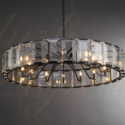 Hoden Modern Crystal Round Chandelier For Living Room, Luxury Chandelier 31"