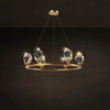 Blus Lighting Prism Crystal Round Chandelier