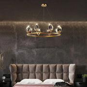 Blus Lighting Prism Crystal Round Chandelier