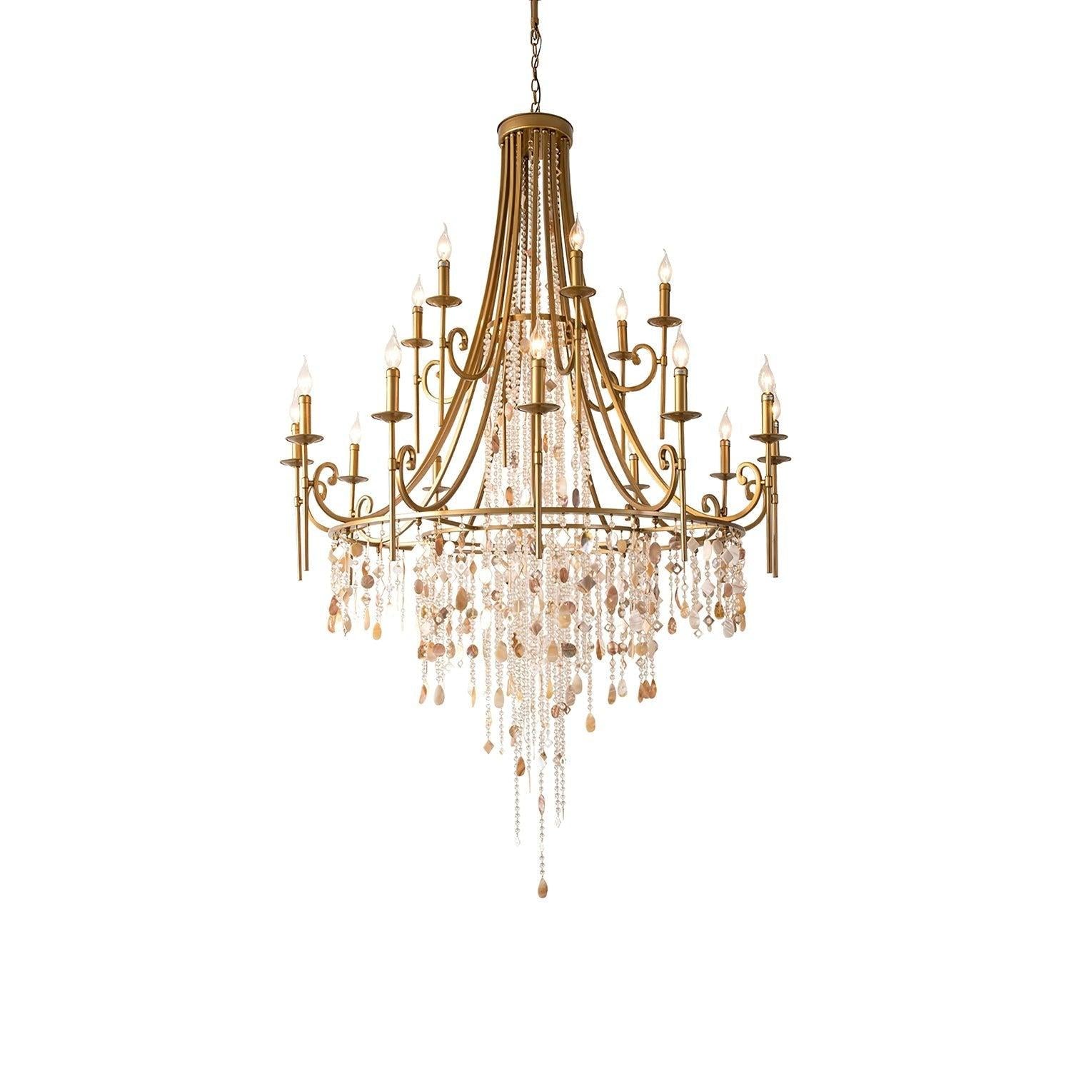 Tatum Lux Shell Crystal Chandelier - Blushlighting