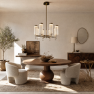 Crystalia Modern Sculptural Ring Chandelier