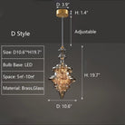 D: D10.6"*H19.7" pendant,chandelier,chandeliers,glass,brass,star,art,designer recommended,dining table,kitchen island,bar,dining bar