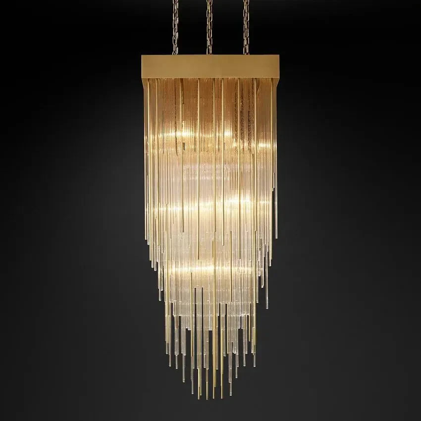 Casa Blown Glass Square Chandelier 20"
