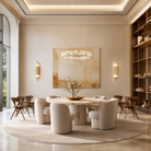 Ellery Crystal&Alabaster Round Ring Chandelier