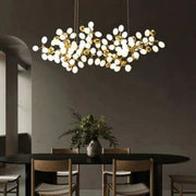 Blus Lighting Luxury Escamoles Modern Linear Grape Chandelier