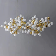 Blus Lighting Luxury Escamoles Modern Linear Grape Chandelier