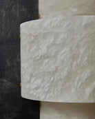 Half Cylinder Alabaster Wall Sconces