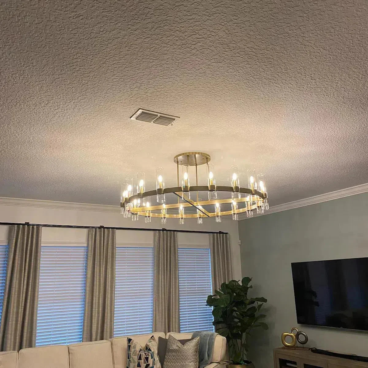 Lavelle Round Glass Chandelier 60"