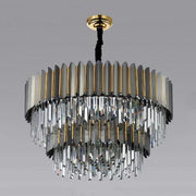 Blus Lighting Flavian Double Tier Crystal Chandelier