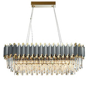 Blus Lighting Flavian Rectangular Crystal Chandelier