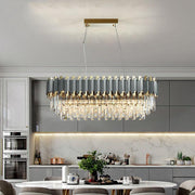 Blus Lighting Flavian Rectangular Crystal Chandelier