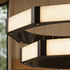Facetra Hexagonal Black Ring Chandelier
