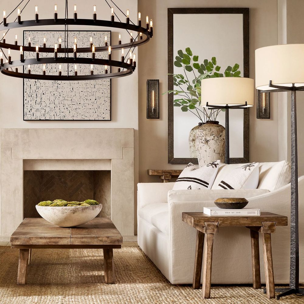 Camina Vintage Filament 2-Tier Round Chandelier 38‘’D